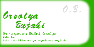 orsolya bujaki business card
