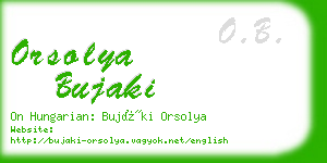 orsolya bujaki business card